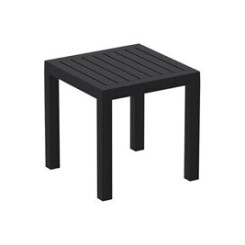 Petite table de jardin en plastique noir résistante aux intempéries 45x45x45 cm mdj10203