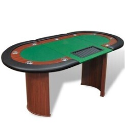 Tables ensemble madrid table de poker pour 10 joueurs avec espace de croupier vert