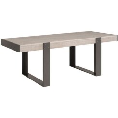 LOFT Table à manger de 8 à 10 personnes style contemporain décor bois naturel - L 224 x l 90 cm