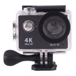 Caméra Sport 4K Ultra HD 12MP Ecran LCD 2 Pouces WiFi Grand Angle 170 Degrés Etanche 30m Noir