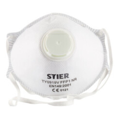 Masque de protection respiratoire STIER FFP1 avec soupape EN 149:2001 10 pcs