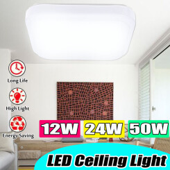12/24 / 50W LED plafonnier carré luminaire lampe cuisine salle de bains éclairage intérieur 20CM 12W 12W 20x20cm - MANTA