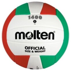 Molten volley-ball d'entraînement 1400 rouge/vert/blanc taille 5