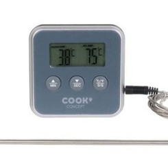 Accessoire de cuisine / cuisson Cook Concept Thermomètre à sonde et minuteur électronique gris