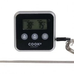 Accessoire de cuisine / cuisson Cook Concept Thermomètre à sonde et minuteur électronique noir