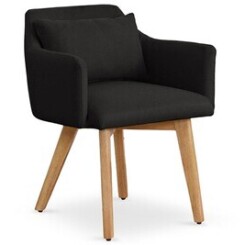 Chaise / fauteuil scandinave gybson tissu noir