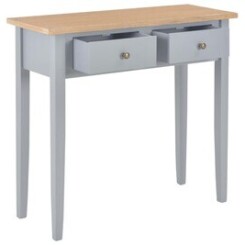 Icaverne - tables d'appoint sublime table de console et coiffeuse gris 79x30x74 cm bois