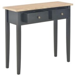 Icaverne - tables d'appoint admirable table de console et coiffeuse noir 79x30x74 cm bois