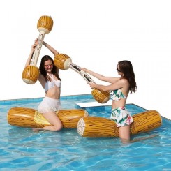 4Pcs jeux piscine jouets GOGOU exterieur canoë combat kit aquatiques bouée gonflable 140x35cm adulte ado enfant Cadeau d'été