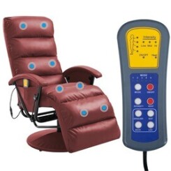 Icaverne - fauteuils électriques joli fauteuil de massage tv rouge bordeaux similicuir