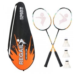 2 joueurs Badminton Bat Replacement Set Ultra Light Carbon Fiber Badminton Raquette avec sac-83
