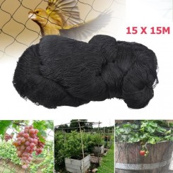 15m * 15m Anti-oiseaux Filet de volière Maille Noir Protection pour Plante Légume Fruit Étang Jardin