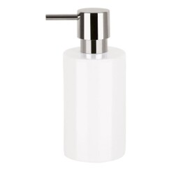 TUBE Distributeur de savon Porcelaine - 16x7x7 cm - Blanc