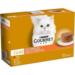GOURMET Gold Les timbales - Boîtes - Pour chat adulte - 12 x 85g