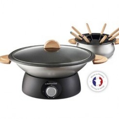 Fondue Lagrange Set wok et fondue électrique 900w 8 fourchettes - lagrange - 349019