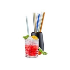 Accessoires cocktail-apéritif Gefu Pailles en verre future 23 cm, 8 pièces