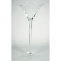 Verre à martini - verre à cocktail IVANA sur pied, entonnoir-rond, transparent, 50cm, Ø25,5cm - Vase haut - Vase décoratif - INNA