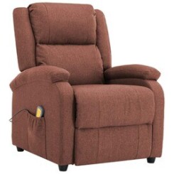 Icaverne - fauteuils électriques superbe fauteuil de massage marron tissu