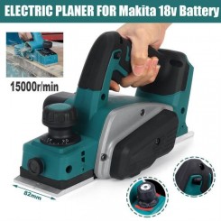 15000rpm Électrique Rabot Raboteuse Sans fil Travail du bois Coupe Machine Pour Makita 18v Batterie