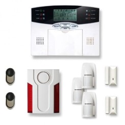 Alarme maison sans fil 2 à 3 pièces MN mouvement + intrusion + sirène extérieure - Compatible Box Internet