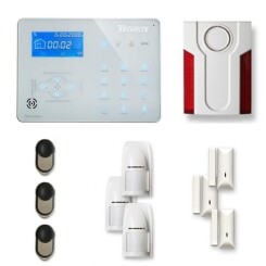 Alarme maison sans fil ICE-B 3 à 4 pièces mouvement + intrusion + sirène extérieure - Compatible Box internet
