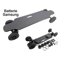 Batterie Samsung 36.6 Inch SUV Off-Road Longboard Electric Skateboard with Dual-Motor Pneumatic Tire Wheels + exchange PU wheelsNoir