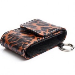 Accessoires de jardin AUCUNE Sac de protection portable en cuir imprimé léopard boîte rangement pour oxymètre du bout des doigts - multicolore
