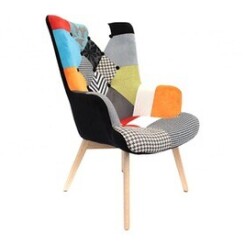 Kerava  - fauteuil patchwork motifs colorés
