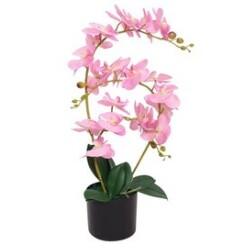 Décorations gamme le caire plante artificielle avec pot orchidée 65 cm rose