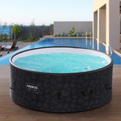 AREBOS Piscine Spa Pool - Gonflable - Chauffage - Exterieur - Ronde Drop-Stitch