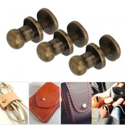 20 ensembles vis clou rivet cuivre tête ronde goujon spot pour bracelet sac vêtements chaussures ceinture(bronze)