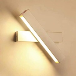 12W Applique Murale LED Lampe Blanche Designe Créatif Luminaire Blanc Chaud Intérieur Rotation de presque 360 degrés Lampe de Mur pour Chambre Salon