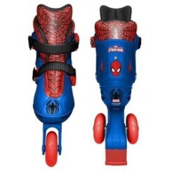 Icaverne patin a roulette - patin quad spiderman patins en ligne ajustable taille 27-30