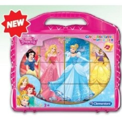 CLEMENTONI - Puzzle 12 Cubes - Disney Princesses