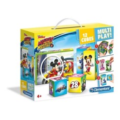 CLEMENTONI - Puzzle 12 Cubes Multiplay - Mickey