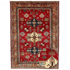 Authentique tapis d'Orient entièrement noué à la main KAZAK 46 1A2T en Laine