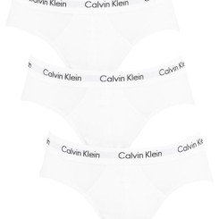 Calvin Klein Homme Pack de 3 Slip Hip, Blanc