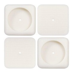 Accessoires de ménage AUCUNE Protecteur de mur porte pour animaux compagnie bébé anti-slip pad silicone qualité alimentaire 4pcs - blanc